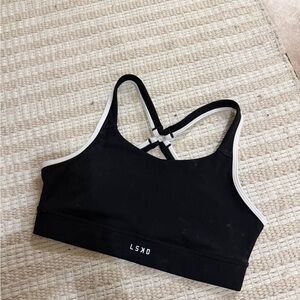 LSKD Distinction Sports Bra 2.0 - Black-White - Size Small